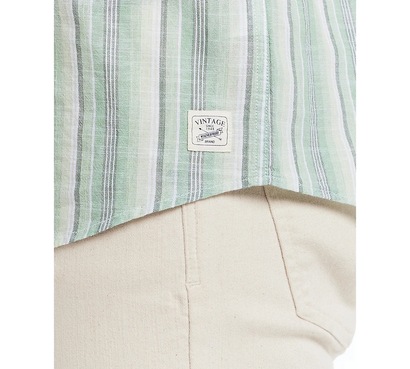 Weatherproof Vintage Men's Regular-Fit Textured Stripe Button-Down Shirt