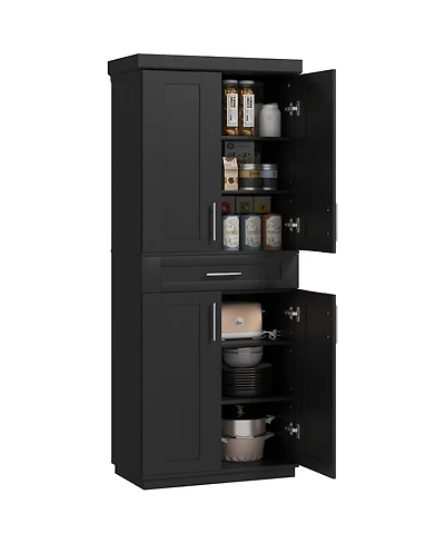 Homcom Kitchen Pantry with Doors and Drawer