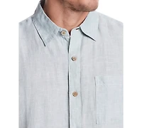Weatherproof Vintage Men's Regular-Fit Solid Button-Down 100% Linen Shirt