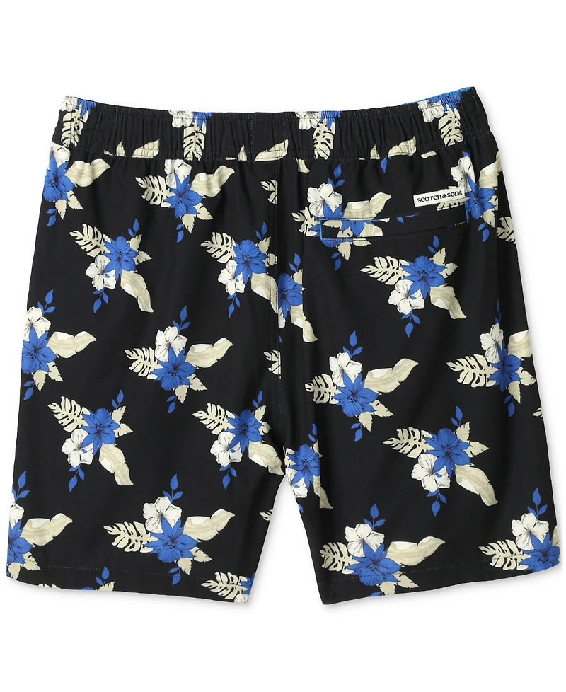 Scotch & Soda Men's Midnight Garden Floral Swim Trunks