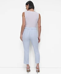 Dkny Women's High Rise Cropped Straight-Leg Pants