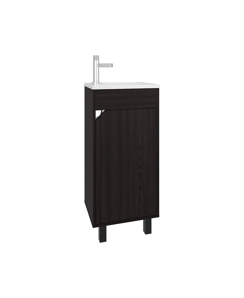 Yorkana Bathroom Vanity, 1 Door, 4 Legs, White