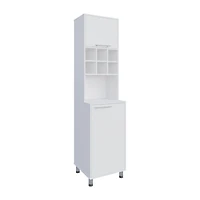 Ashford Kitchen Pantry, 2 Doors, 4 Legs, 8 Shelves, White