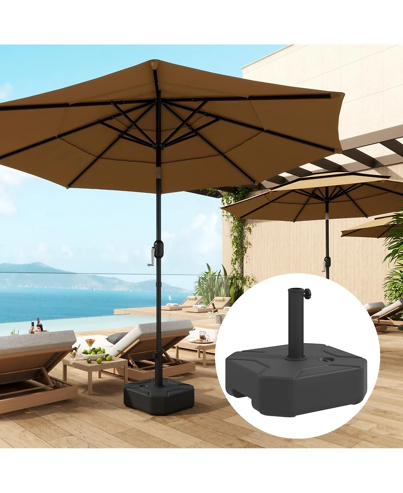 Outsunny Square Patio Umbrella Base Holder, Outdoor Sd,