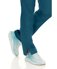 Medichic Petite Terri Stretch Straight Leg Six Pocket Cargo Scrub Pants, Ceil, X Large