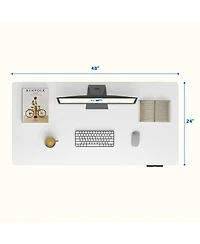 Flexispot E7-commercial 48 W Electric Adjustable Standing Desk, Rectangular Chipboard Top and Base , All White