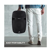 SereneLife 10-Inch Bluetooth Pa Speaker System with Usb, Fm Radio & Recording, 700W