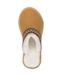 Celtic & Co. Braid Trim Shearling Slippers