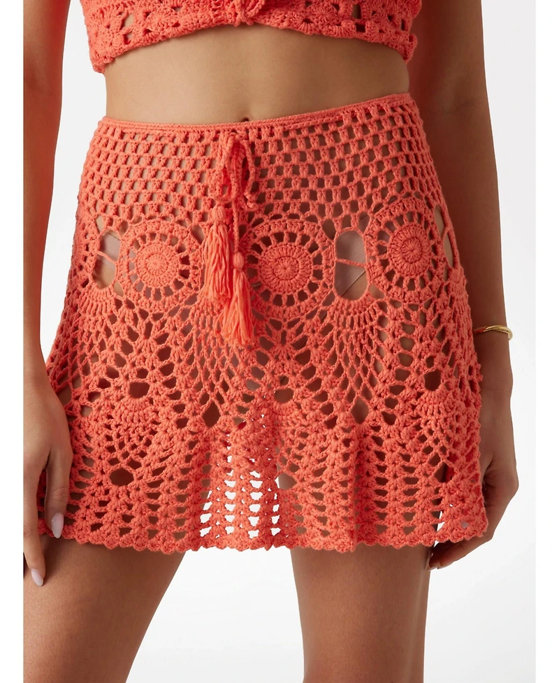 Guess Women's Crochet Mini Skirt