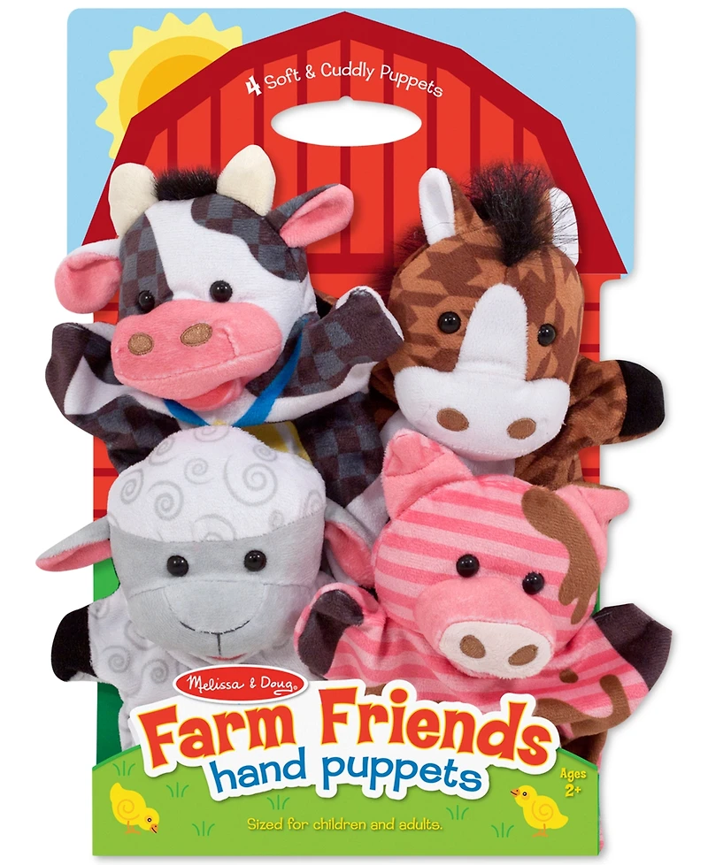 Melissa and Doug Kids' Farm Friends Hand Puppets Set