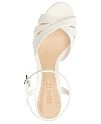 Schutz Women's Keefa Mid-Block Heel Sandals