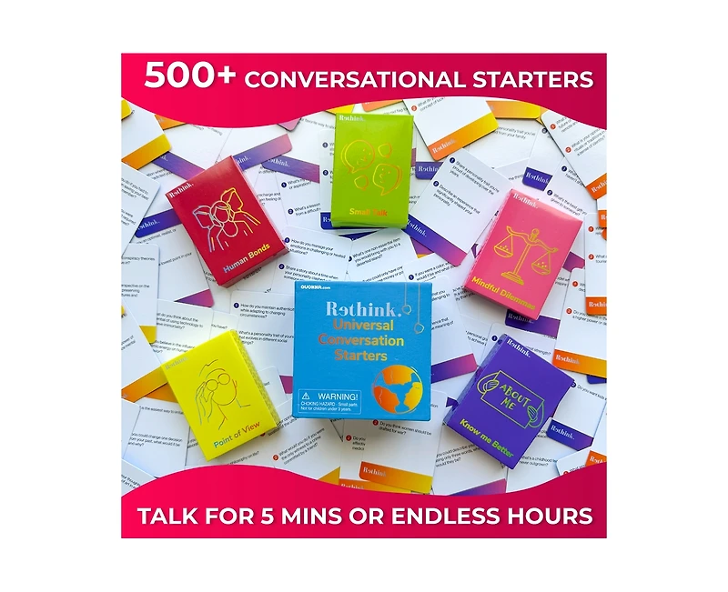 Quokka Conversation Cards Game - Universal Edition - 500 Questions - Share Thoughts