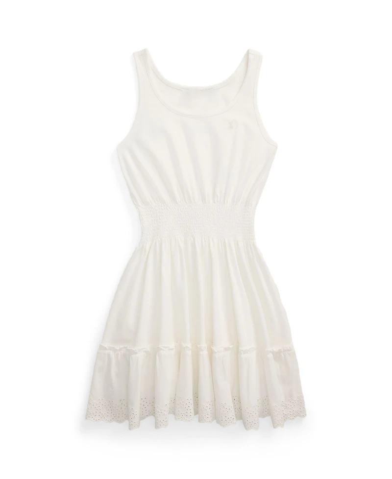 Polo Ralph Lauren Big Girls Eyelet-Embroidered Jersey Dress