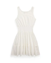 Polo Ralph Lauren Big Girls Eyelet-Embroidered Jersey Dress