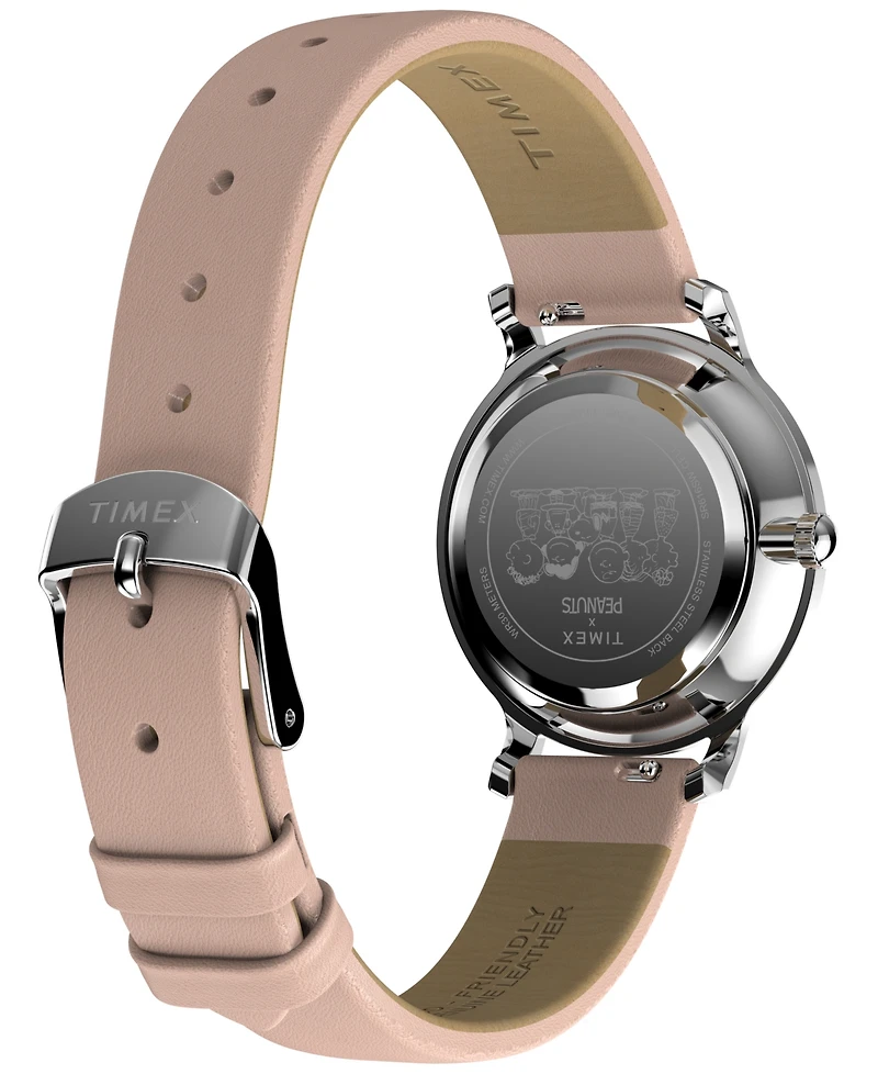 Timex Women's Quartz Analog Brown Leather Watch, 34mm