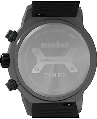 Timex Men's Chronograph Black Silicone Watch, 44mm