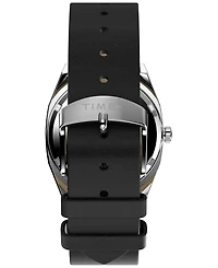 Timex Men's Mechanical Automatic Black Leather Watch, 34mm