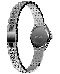 Timex Women's Quartz Analog Silver-Tone Stainless Steel Watch, 25mm