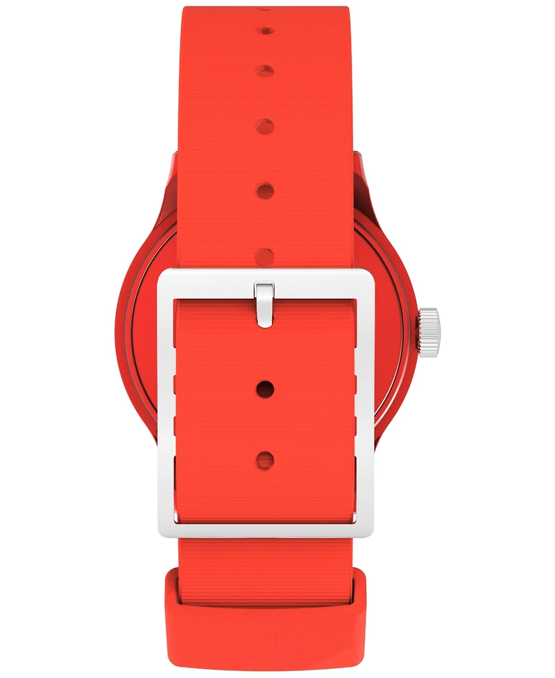 Timex Men's Quartz Analog Orange Nylon Watch, 36mm