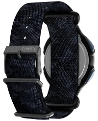 Timex Men's Quartz Digital Black Leather Watch, 38mm