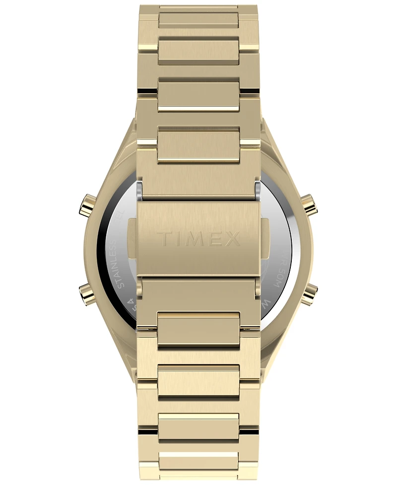 Timex Men's Quartz Digital Gold-Tone Stainless Steel Watch, 39mm