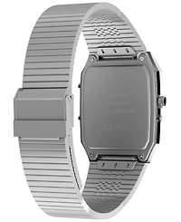 Timex Men's Quartz Analog Digital Silver-Tone Stainless Steel Watch, 33mm