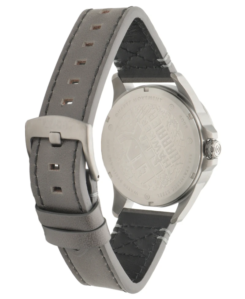 Avi-8 Men's Hawker Harrier Farley Multifunction Gray Leather Strap Watch, 44mm