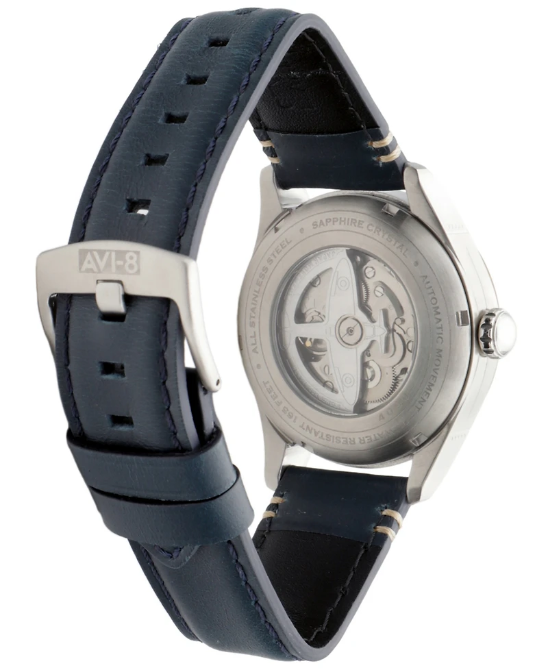 Avi-8 Men's Spitfire Smith Automatic Leather Strap Watch
