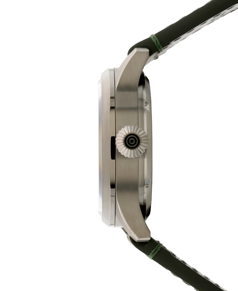 Avi-8 Men's Flyboy Wingman Worldtimer Gmt Automatic Green Leather Strap Watch, 41mm