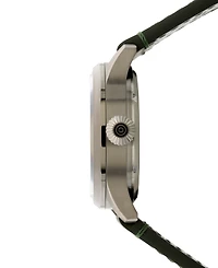 Avi-8 Men's Flyboy Wingman Worldtimer Gmt Automatic Green Leather Strap Watch, 41mm