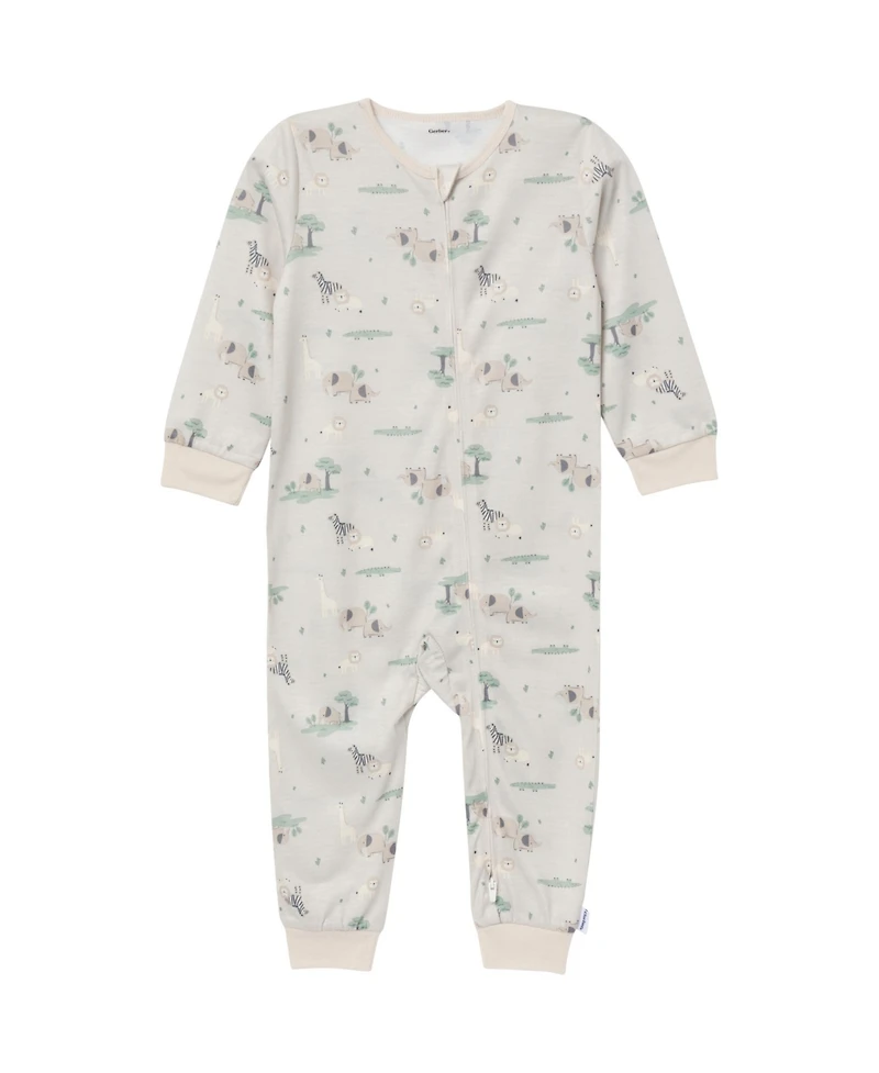 Gerber Toddler Boys Footless Pajamas with Reverse Zipper, 3-Pack