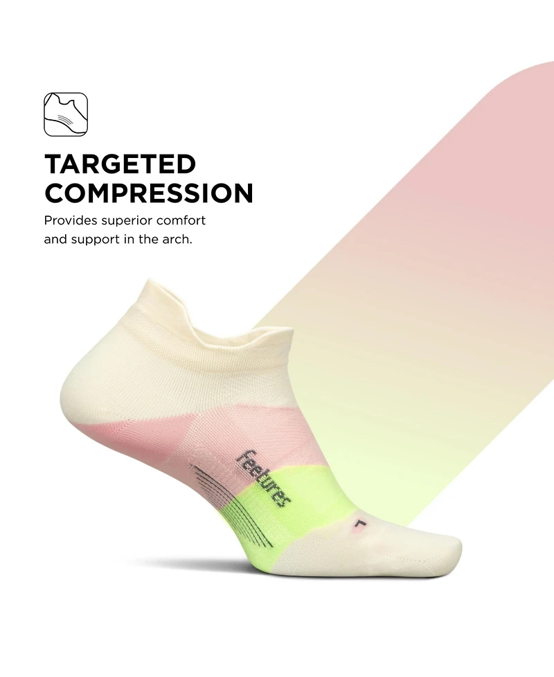 Feetures Men's Elite Ultra Light Cushion Ankle Socks - Sport Sock with Targeted Compression