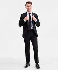 Ted by Baker Men's Modern-Fit Black Solid Wool-Blend Suit Separate Jacket