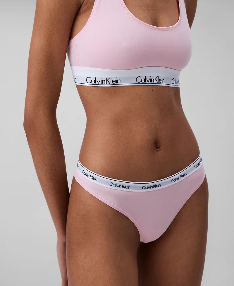 Calvin Klein Women's Modern Logo Thong Underwear QD5043