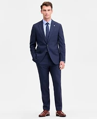 Ted By Ted Baker Mens Modern Fit Blue Sharkskin Wool Blend Suit Separates