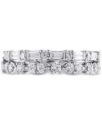 Diamond Double-Row Band (3/4 ct. t.w.) in 14k White Gold