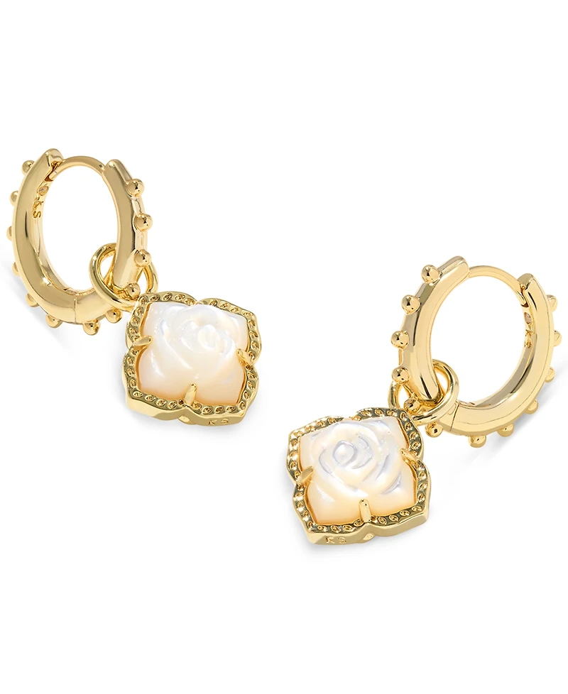 Kendra Scott 14k Gold-Plated Removable Rose Charm Huggie Hoop Earrings
