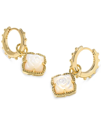 Kendra Scott 14k Gold-Plated Removable Rose Charm Huggie Hoop Earrings