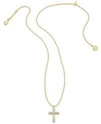 Kendra Scott Gold-Tone Cross Crystal 19" Pendant Necklace