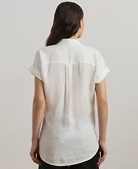 Lauren Ralph Lauren Petite Dolman Sleeve Linen Top