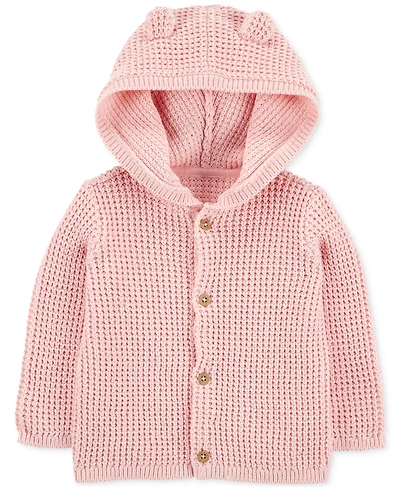 Carter's Baby Girls Cotton Hooded Cardigan
