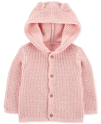 Carter's Baby Girls Cotton Hooded Cardigan