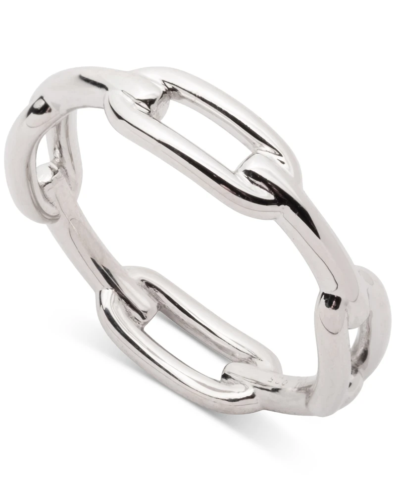 Lauren Ralph Lauren Sterling Silver Link Stack Ring
