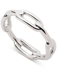 Lauren Ralph Lauren Sterling Silver Link Stack Ring