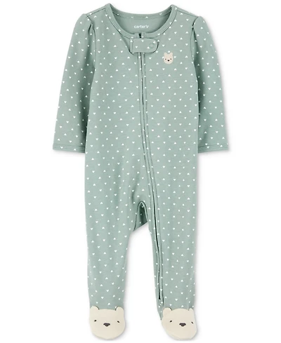 Carter's Baby Girls Cotton Bear Sleep & Play Pajamas