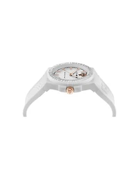 Plein Sport Men's Laserstrike Three Hand Quartz White Silicone Strap Watch, 42mm