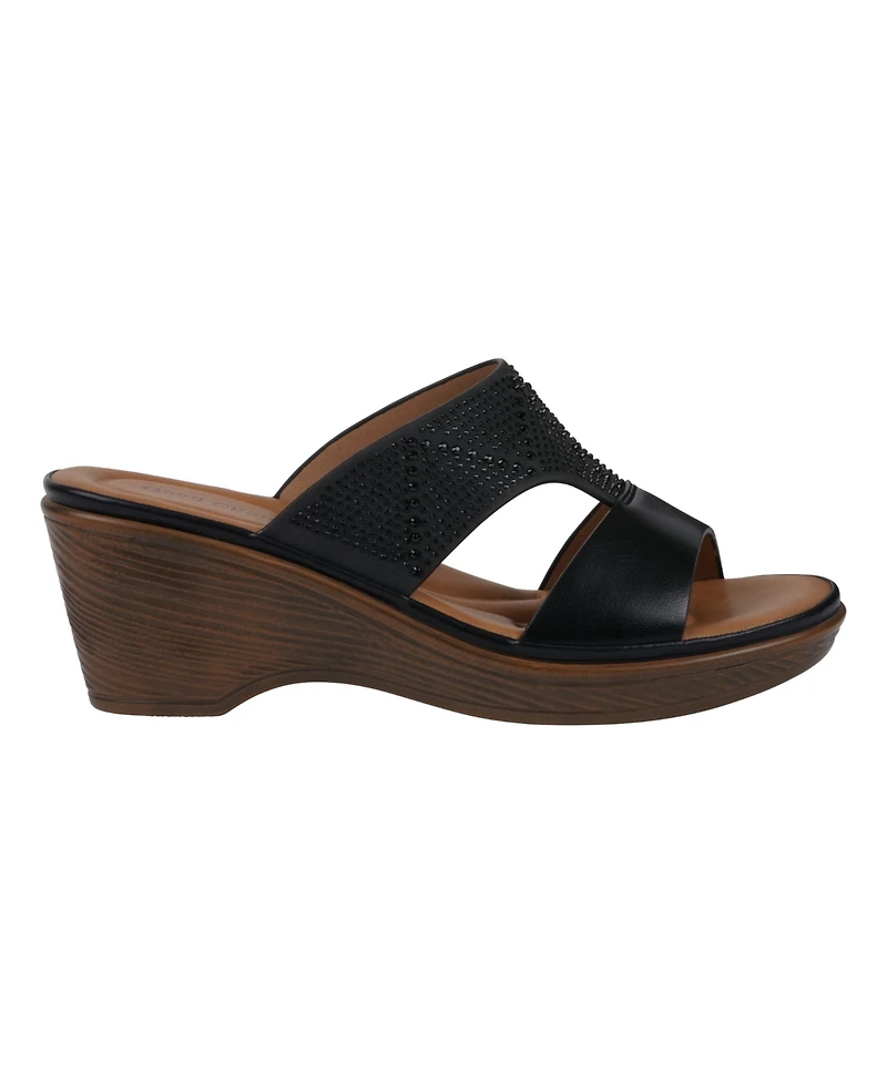 Gc Shoes Women's Everi Embellished Wedge Sandals