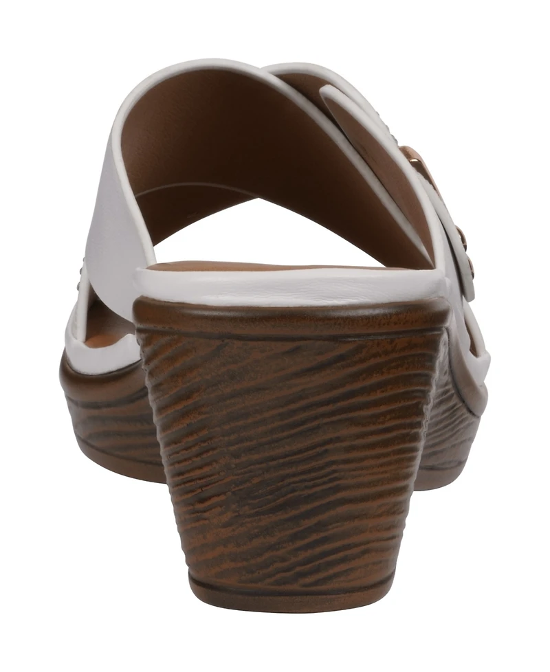 Gc Shoes Women's Ash Crisscross Wedge Sandals