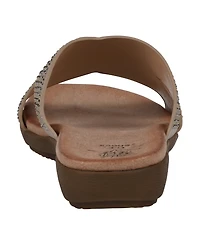 Gc Shoes Women's Sharlene Embellished Cross-Strap Flat Sandals