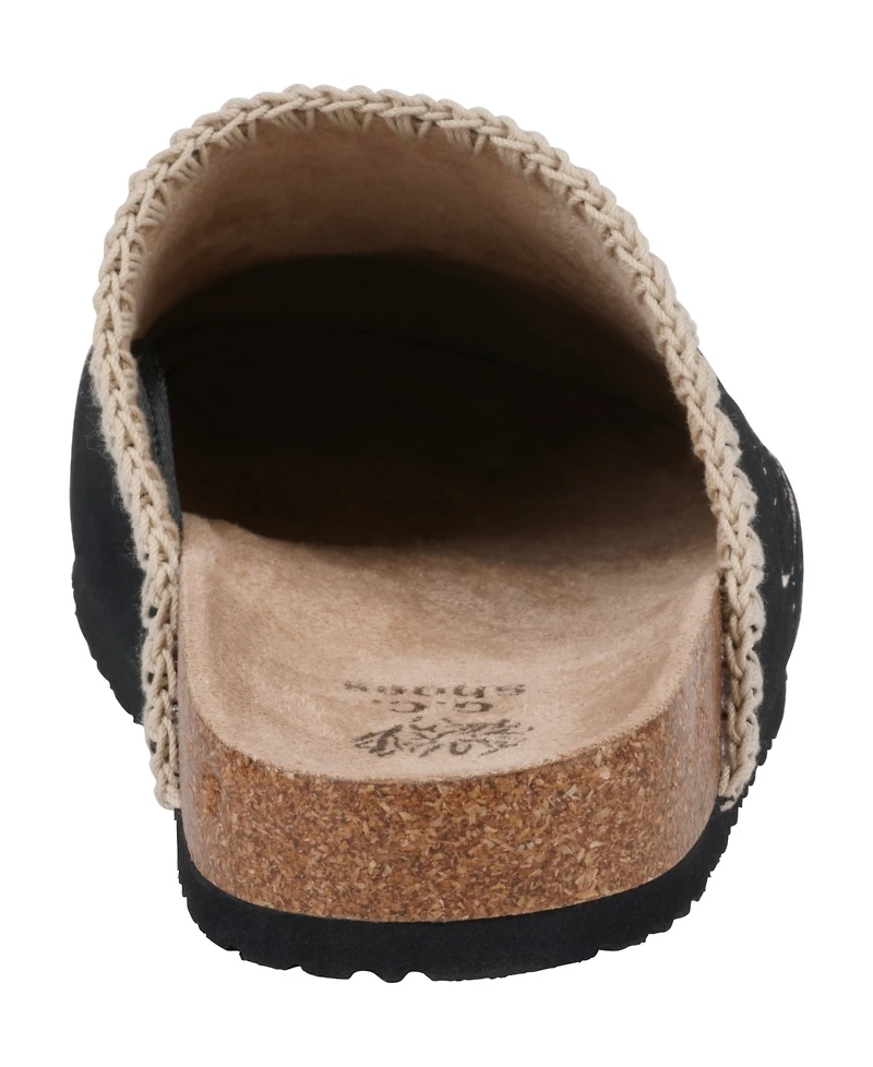 Gc Shoes Women's Jamie Embroidered Slide Footbed Clogs